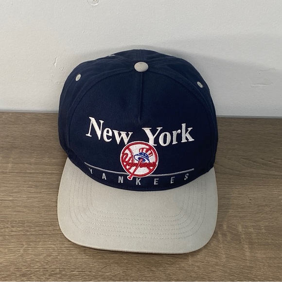 47 Brand New York Yankee’s Baseball Hat Mens Dark Blue Gray White Red Snap Cap - Picture 2 of 16